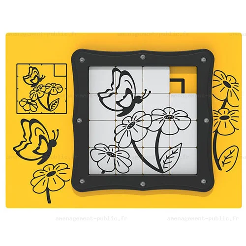 Puzzle coulissant Papillon pour aire de jeux extérieure